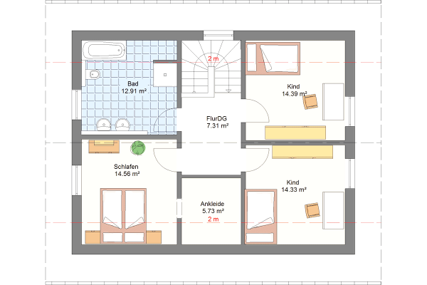 Aktionshaus Dachgeschoss Variante 1